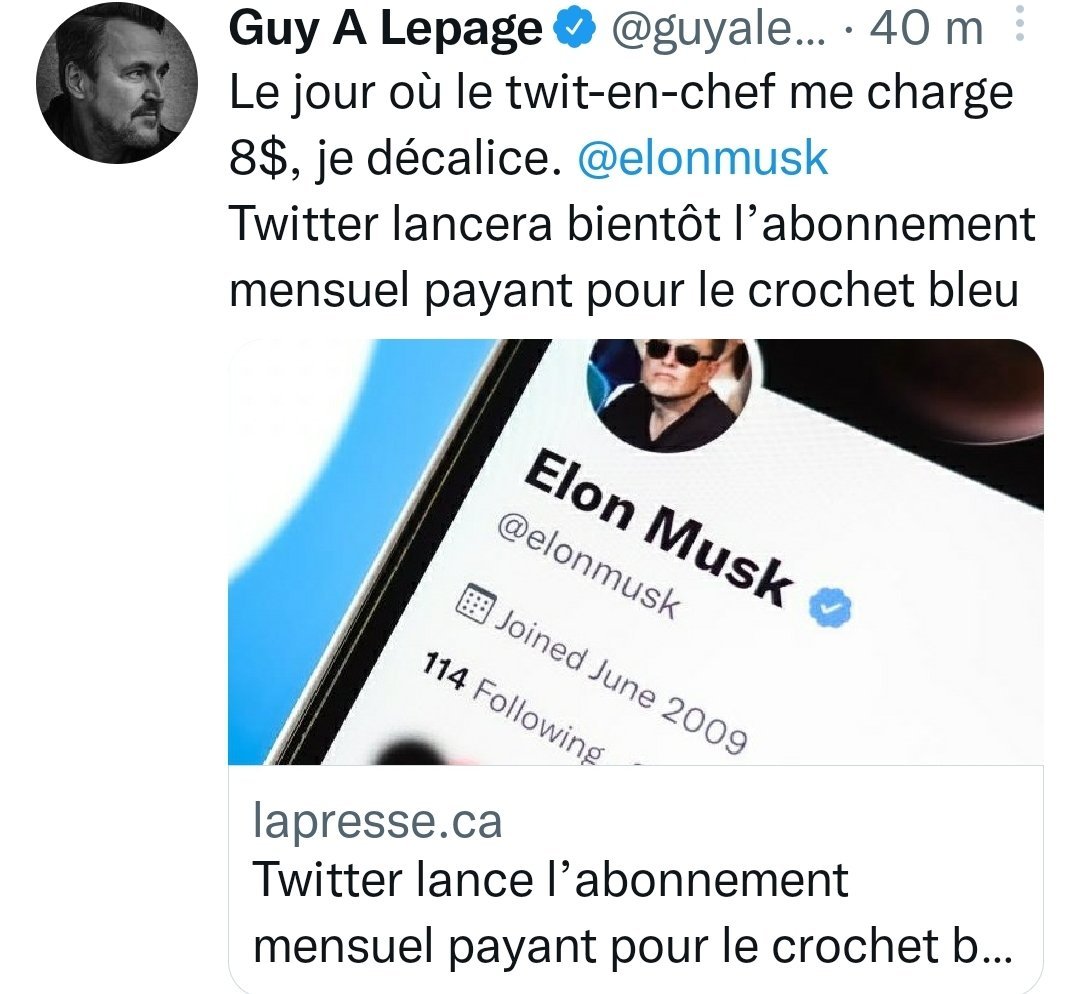 image du compte twitter a Guy A lEPAGE